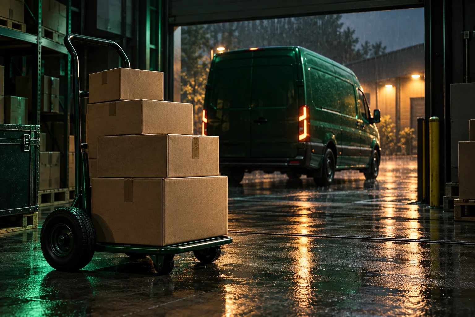 Illustration for Pallet and commercial freight